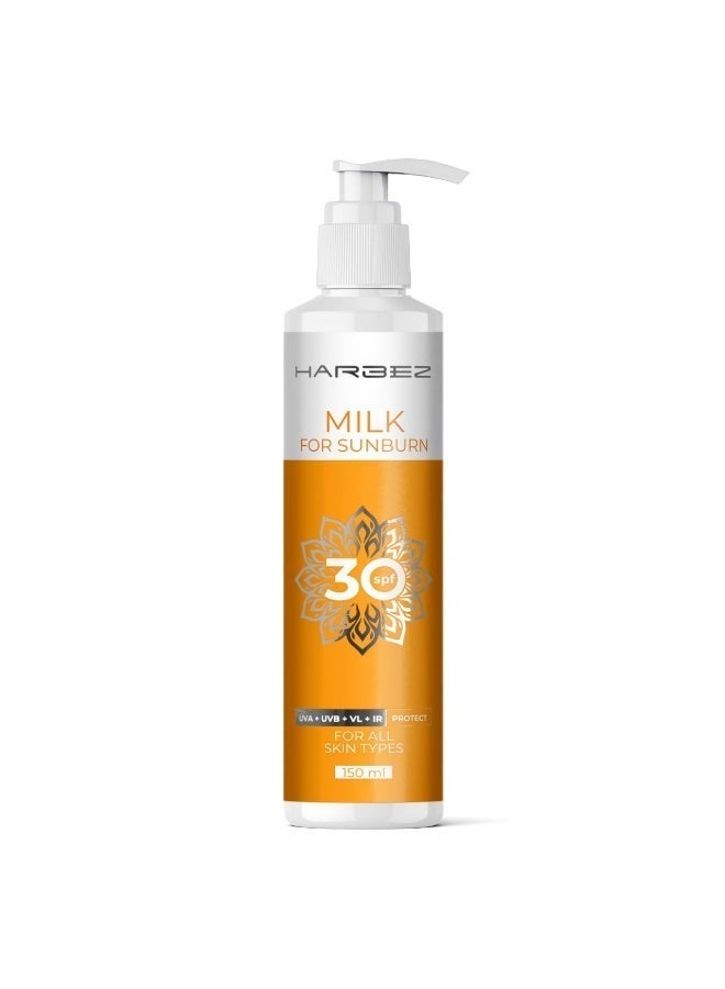 HARBEZ SPF 30 Sunscreen for Face – Suncream for Skin Protection, Sunblock Lotion, Sun Cream SPF 30 Face, Sunblock for Sensitive Skin, Moisturizer, Tanning Oil, 150ml - Image 5
